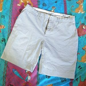 Polo Ralph Lauren Pinstripe Wrinkle Shorts 36 yacht boat casual retro business